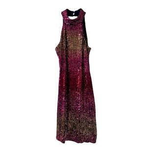 Pink and Gold Sequin Dress